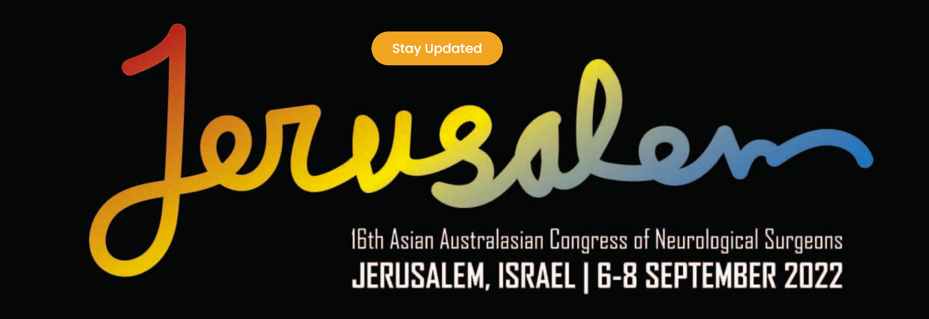 16th Congress of the Asian Australasian Society of Neurological Surgeons (AASNS) יתקיים ב-ספטמבר 2022, בירושלים